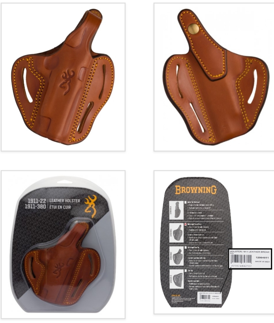 Browning Leather Pistol Holsters recalled due to Injury Hazard
