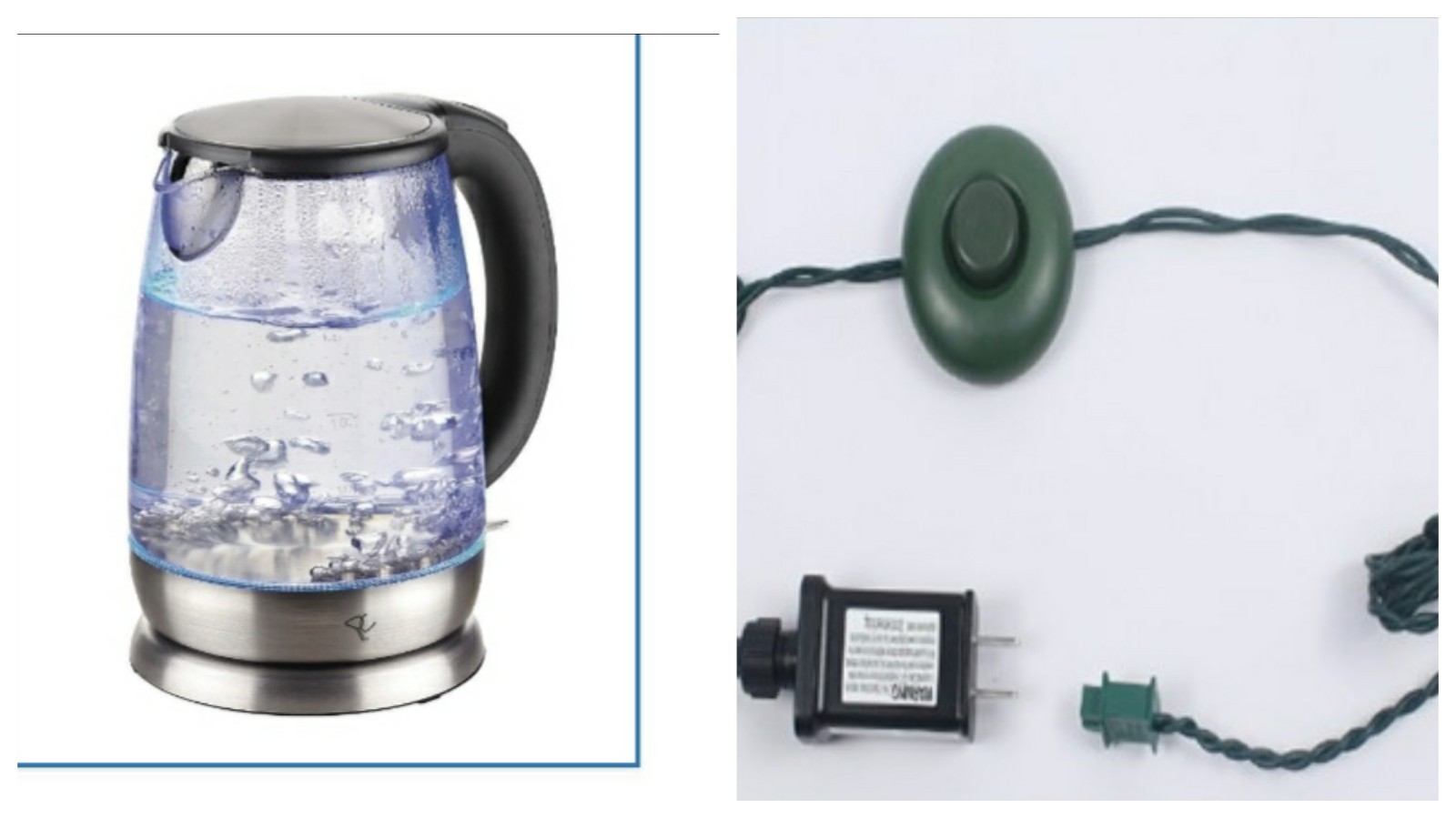 President's Choice® Cordless Electric Kettle / Home Accents Holiday Artificial Christmas Trees recalled due to risk of Burn or Fire hazard