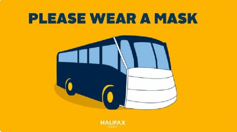 Halifax Transit encourages weating masks during bus / ferry rides