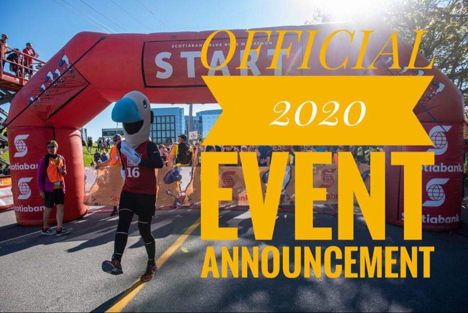 Organizers announce that they are unable to offer an in-person Blue Nose Marathon experience in 202020.