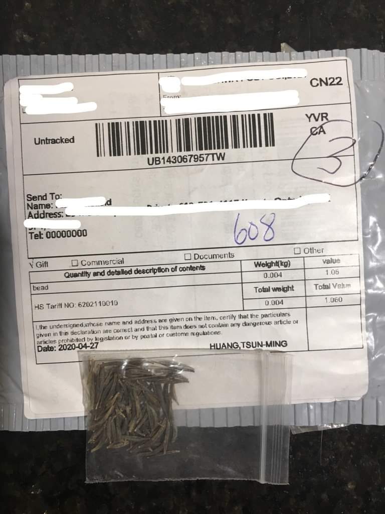 CFIA update on unrequested packages of seeds