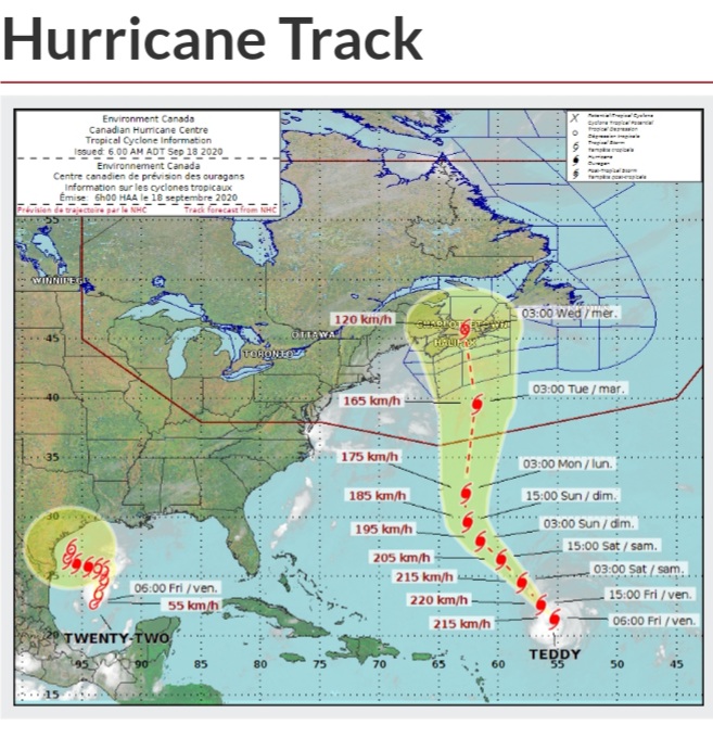 Prepared for Hurricane Teddy: Nova Scotia Power Activates Emergency Operations Centre / Residents asked to prepare in advance for the possible effects of Hurricane Teddy