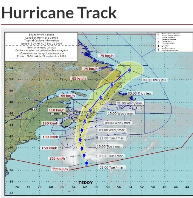Hurricane Teddy update and service impacts