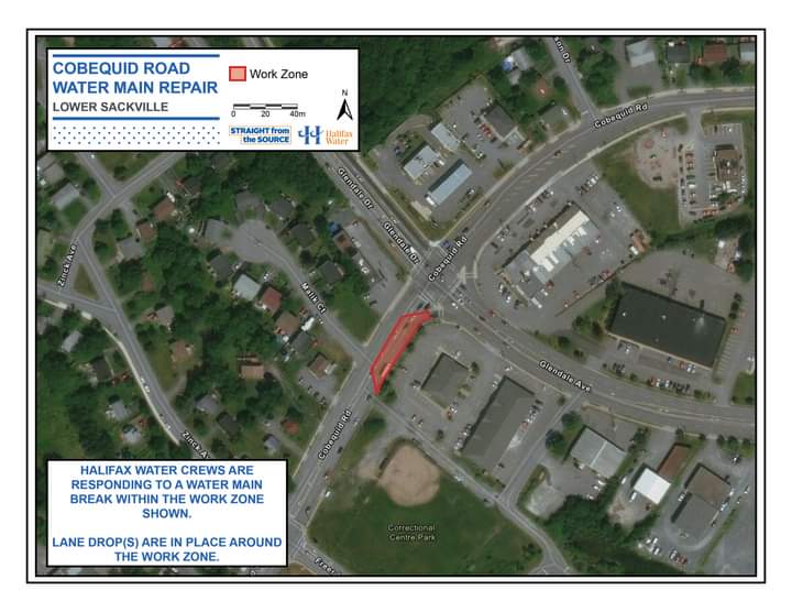 Cobequid Road & Glendale Drive – Water Main Repair / Basinview Drive - Water Service Restored