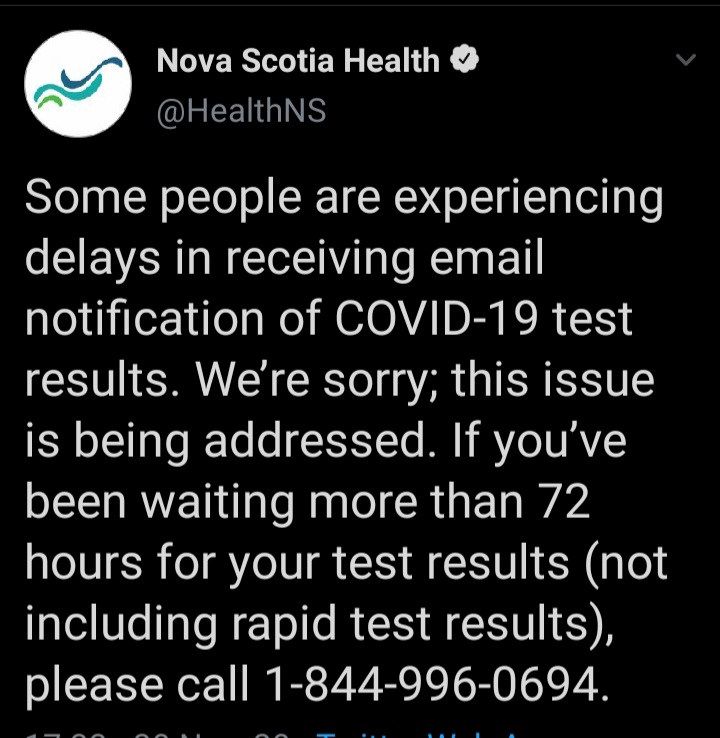 What to do if you are experiencing delays in receiving email notification of COVID-19 test results.