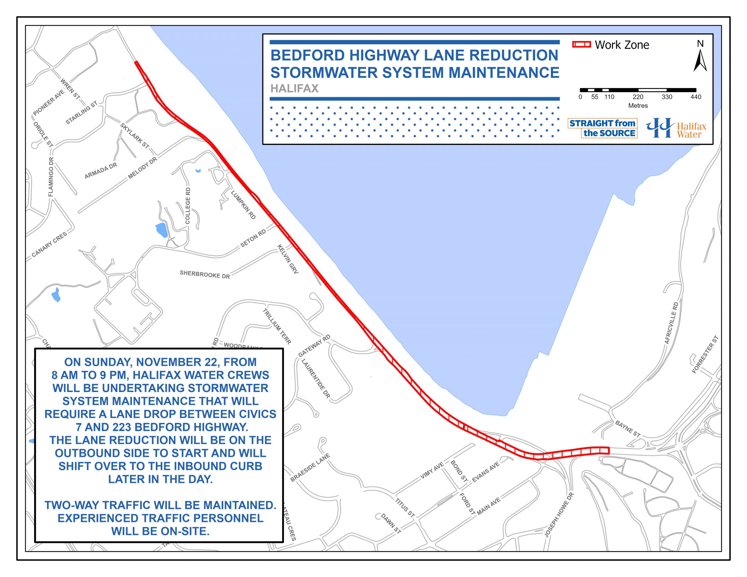 Bedford Highway Lane Reduction – Stormwater System Maintenance