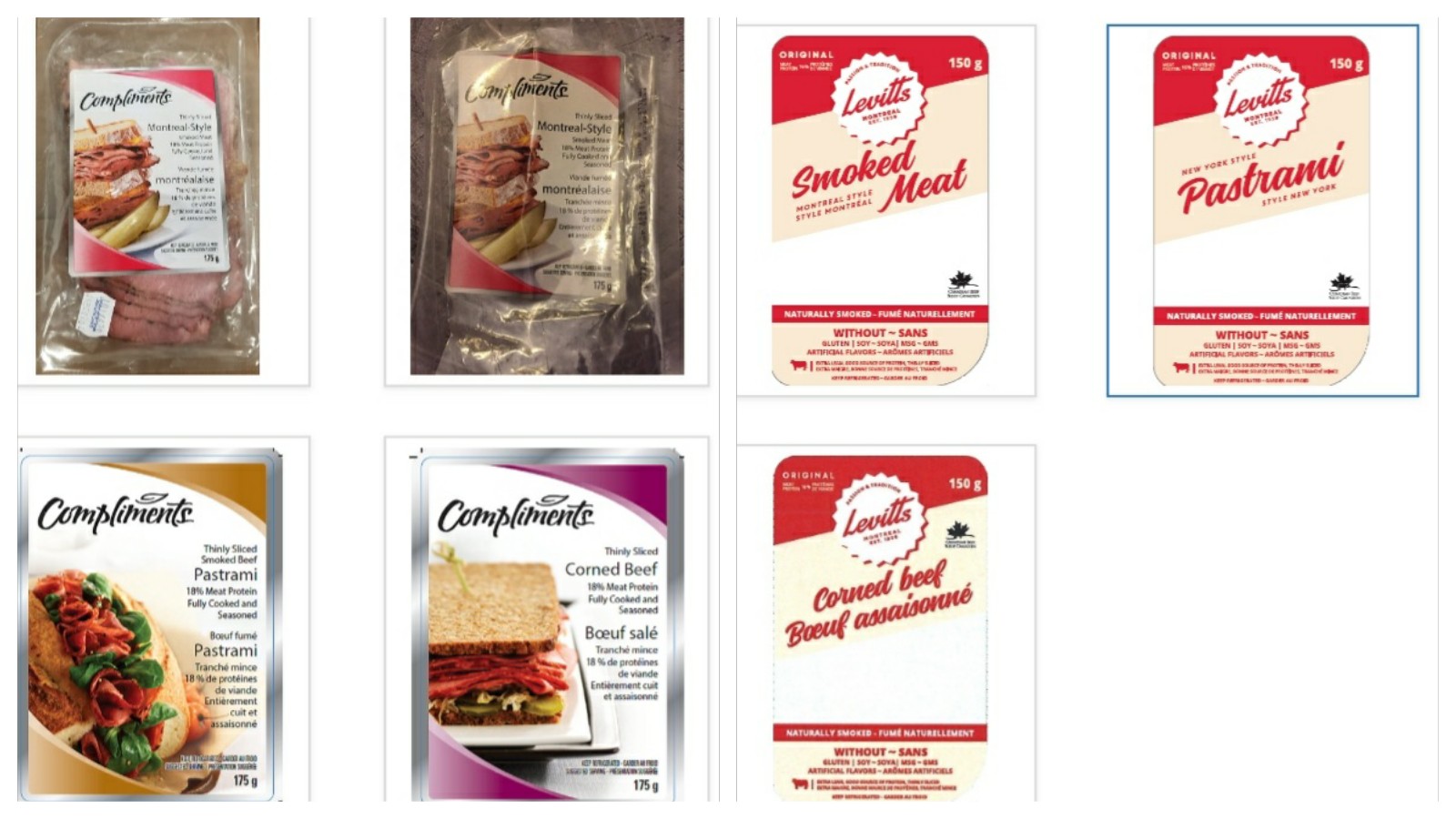 Certain Compliments brand, Levitts brand, and The Deli-Shop brand deli meat products recalled due to Listeria monocytogenes