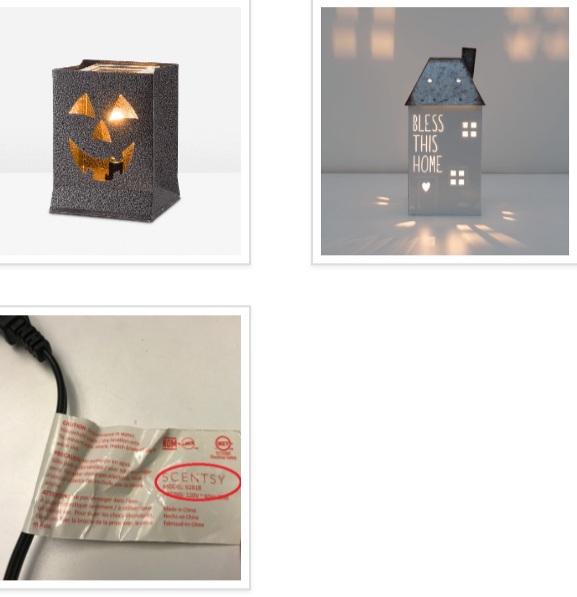 Scentsy Luminary Jack and Bless This Home Warmers recalled due to Fire Hazard