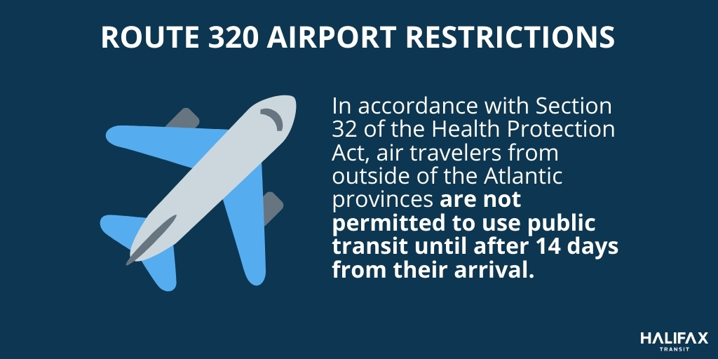 Halifax Transit: A reminder for Holiday travelers: Any air travelers arriving from outside of the Atlantic provinces