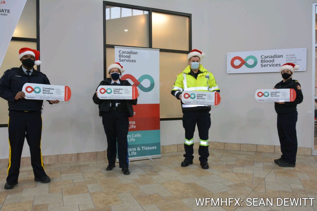 Emergency service workers come together to give blood as the Sirens for Life 2020 challenge kicks off in Halifa