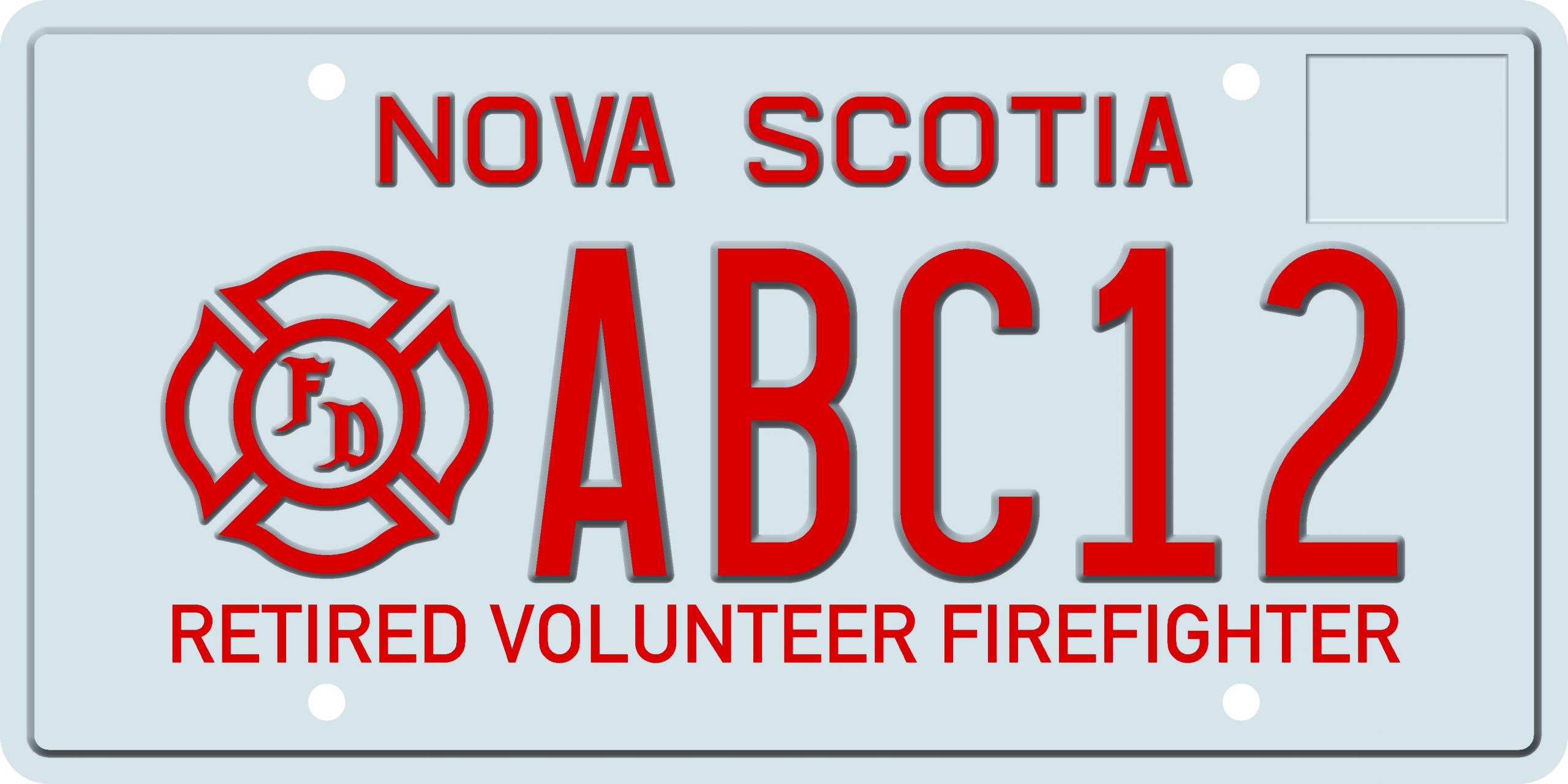 New Licence Plate Honours Retired Volunteers
