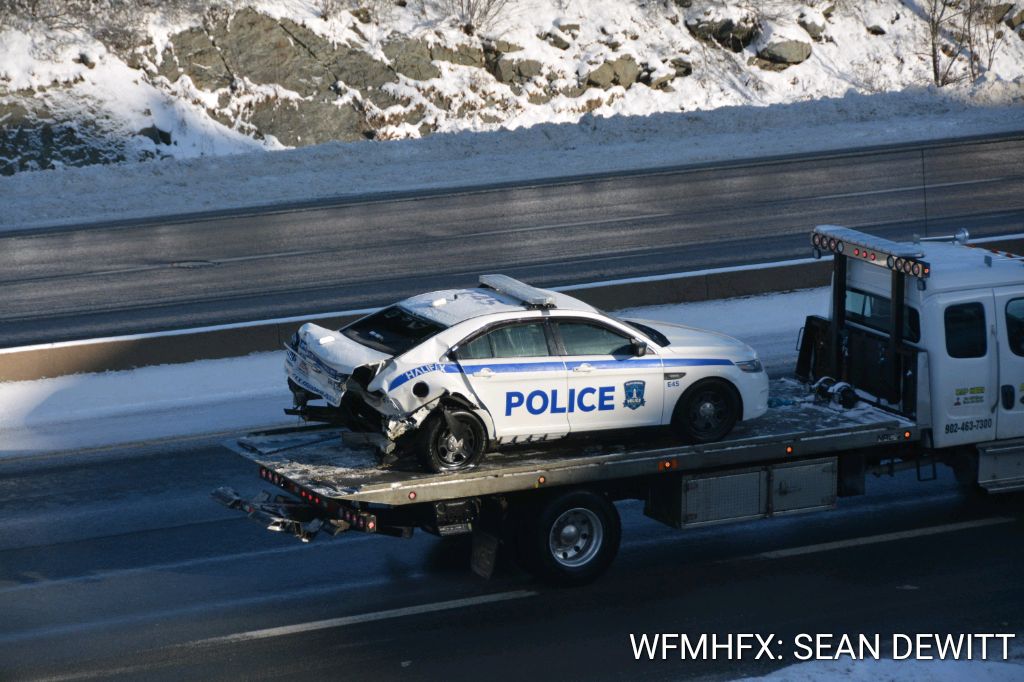 Police Investigate Impaired Driver who collided with a Police vehicle