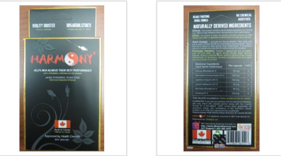 Male sexual enhancement product “Harmony” may pose serious health risks