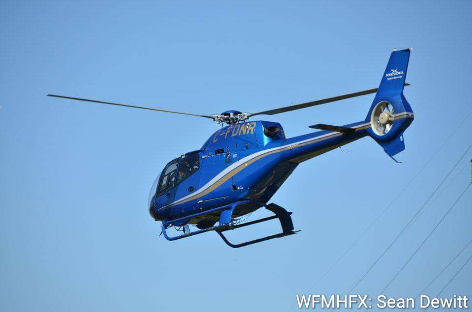 Helicopter to collect water quality samples at municipal lakes