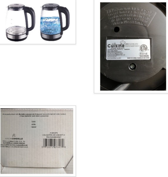 Expanded Recall: Certain À la cuisine brand electric glass kettles recalled due to burn or fire hazard
