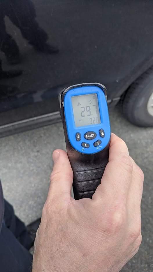 Today, on May 11th, SPCA Enforcement Officers in the Central zone responded to a complaint of a dog left inside a vehicle for an extended perio