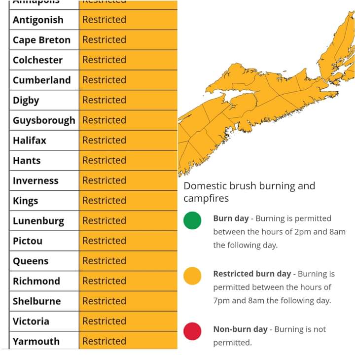 Burn Restrictions for May 16, 2021 2:00 pm to May 17
