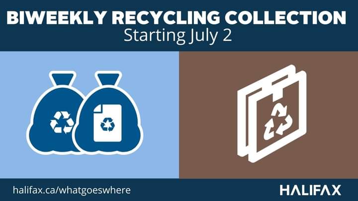Bi-weekly recyclables collection and weekly green cart collection starting July 2