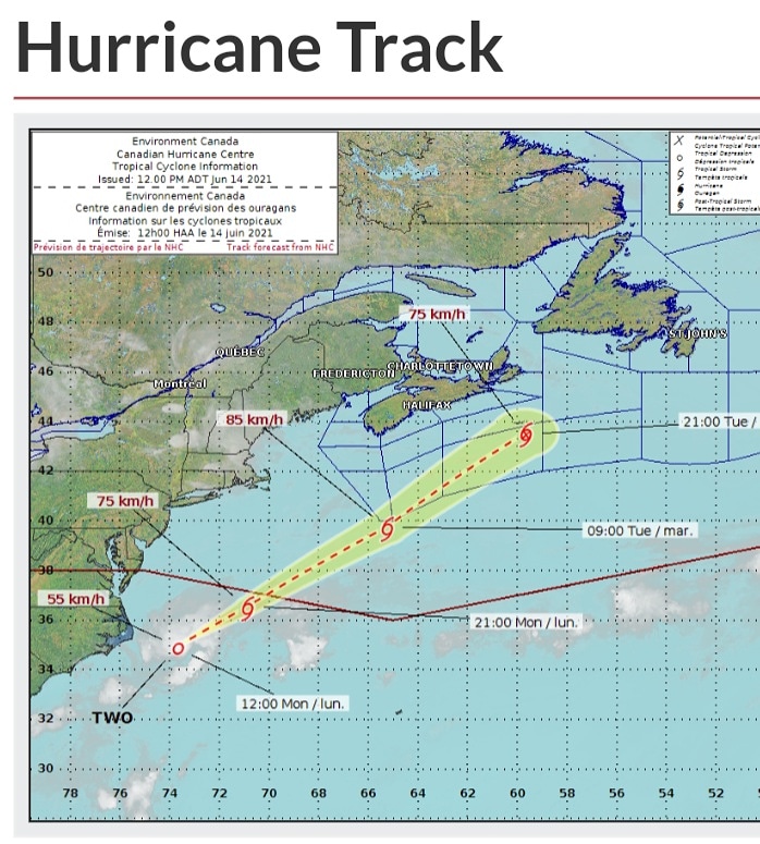 Tropical Depression Two has officially formed 165 km east of Cape Hatteras