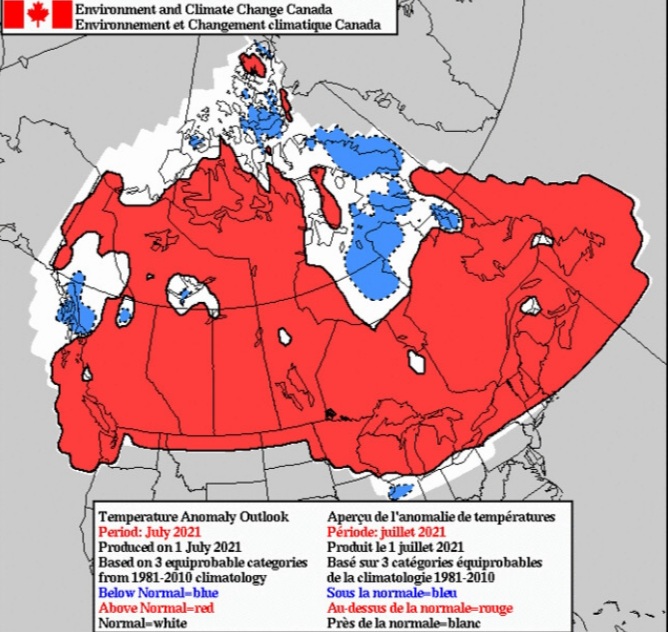 July Temperature Outlook