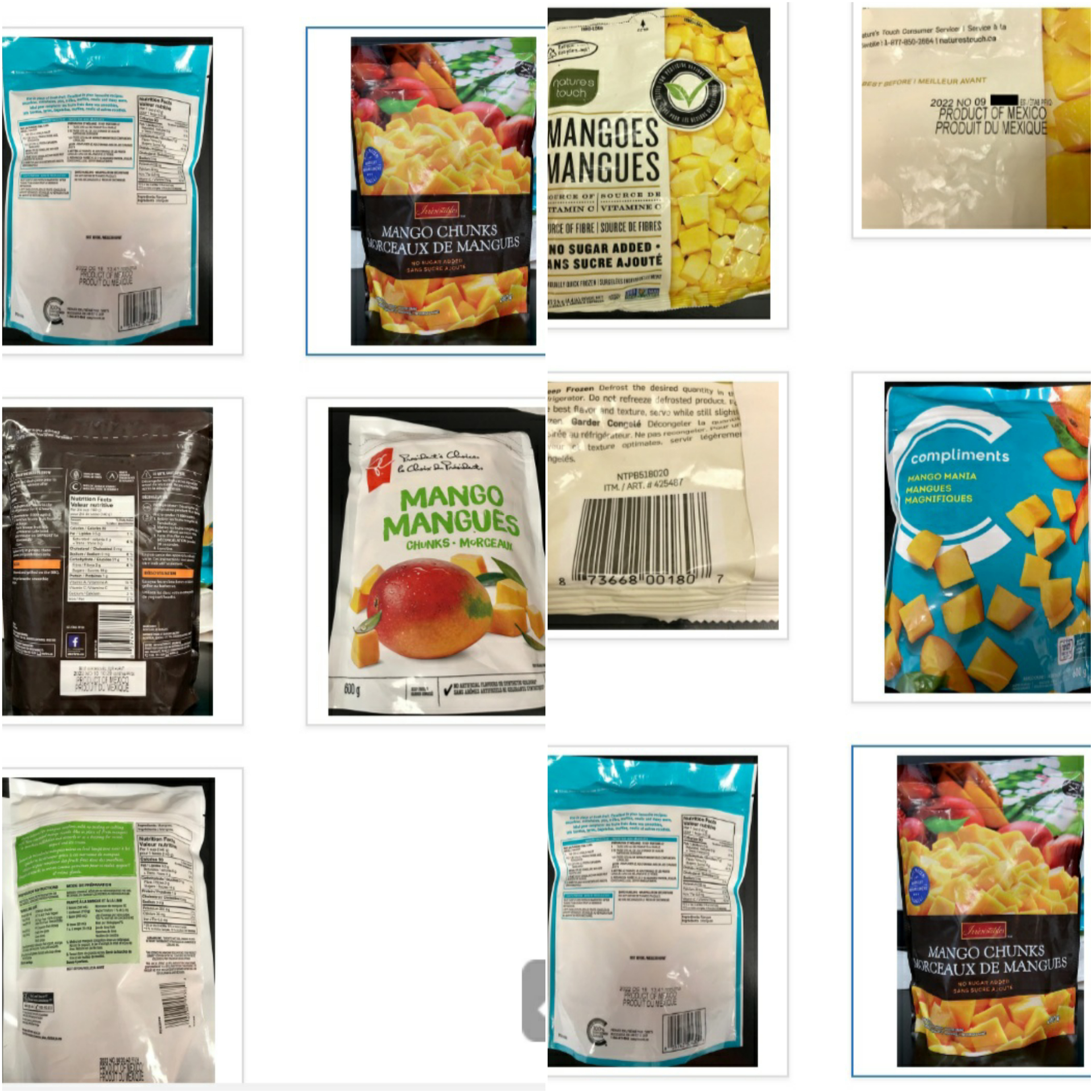 Various frozen mangoes recalled due to Hepatitis A