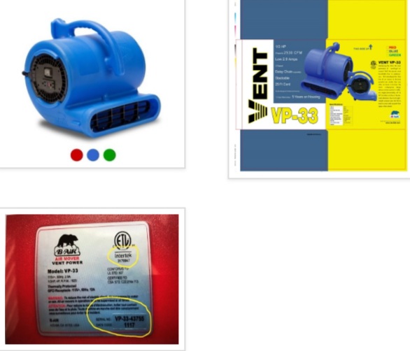 B-Air Blower Fans recalled due to risk of fire hazard