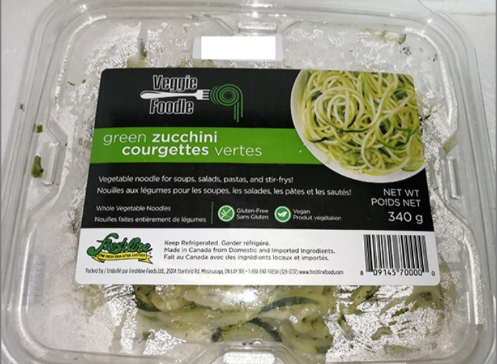 Veggie Foodle brand Whole Vegetable Noodles recalled due to Listeria monocytogenes