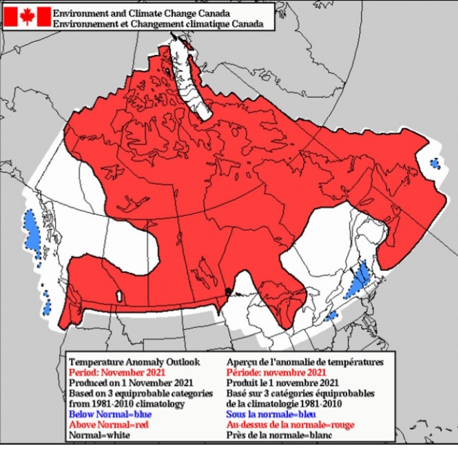 November Temperature Outlook