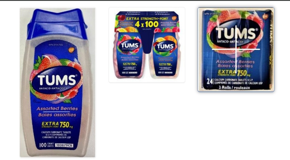 Two lots of TUMS Assorted Berries Extra Strength Tablets recalled because they may contain metal fragments