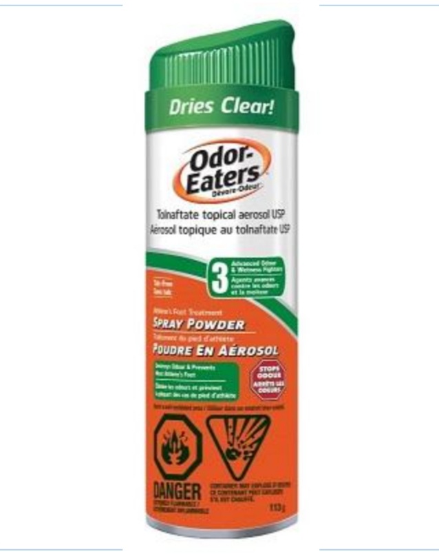 Blistex Corporation is recalling three lots of Odor-Eaters Spray Powder (D20C04, D20K13 and D21H03) due to contamination with benzene