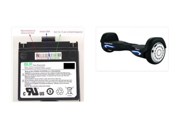 GLW Battery Packs used in Hovertax 2.0 Self-Balancing Scooters/Hoverboards recalled due to fire hazard