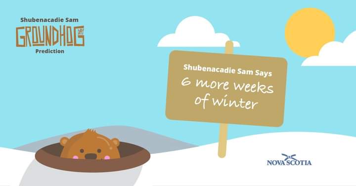 Shubenacadie Sam predicted 6 more weeks of winter after seeing his shadow