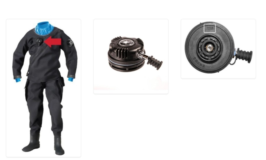 Shell Diving Drysuit Inflation Valve with International Nipple recalled due to hypothermia hazard