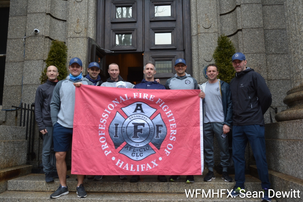 Members of the HRFE joined a fundraiser walk in Halifax raising money for GUT and the Dartmouth General