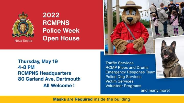RCMPNS Open House Thurs, May 19, 4-8 p.m.