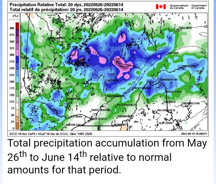Several weather extremes in different regions in Canada