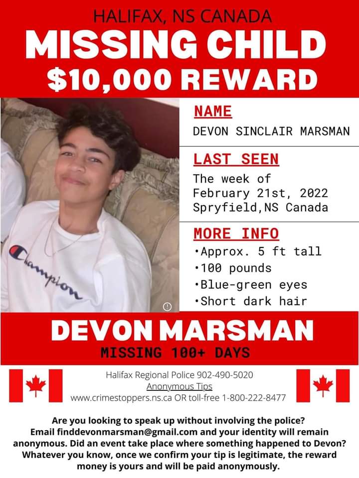 $10,000 Reward for the information that leads to finding out what happened to missing child, Devon Marsman