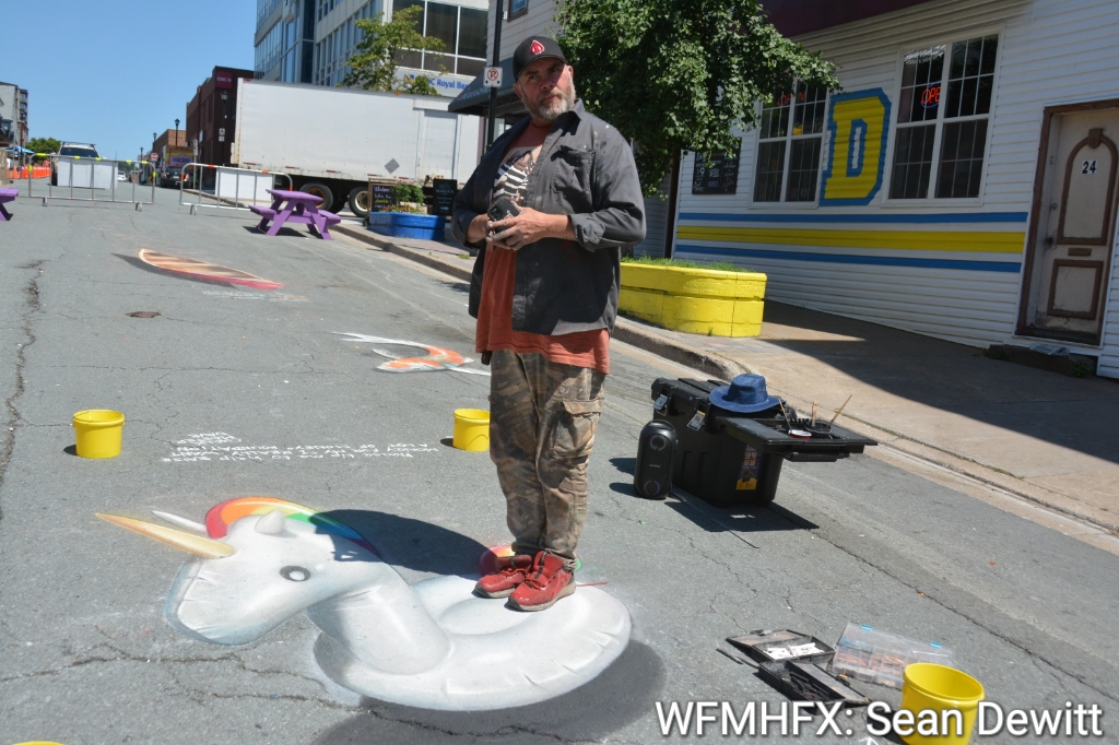 Chalkmaster Dave is leaving his mark in downtown Dartmouth!