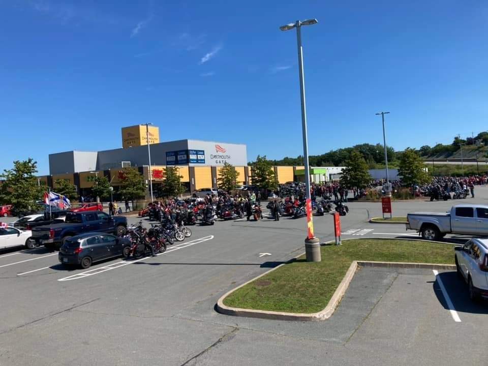 The Highway of Heroes Tribute Ride set off from Dartmouth earlier today