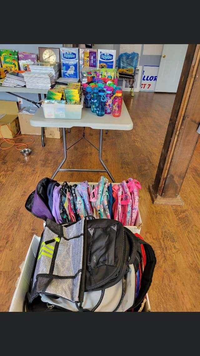ATU 508 Members collect & donate hundreds of dollars of school supplies to a needy school