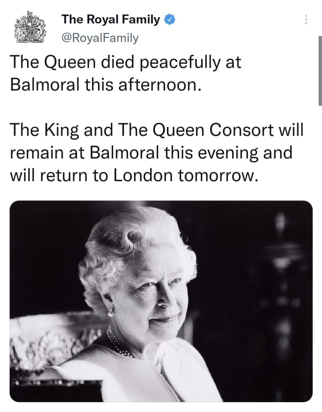 Provincial Commemorative Service for Her Late Majesty Queen Elizabeth II /Province Designates September 19 a Provincial Holiday