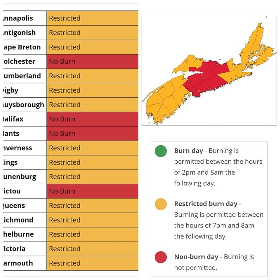 Burn Restrictions for September 17, 2022 2:00 pm to September 18, 2022 8:00 am