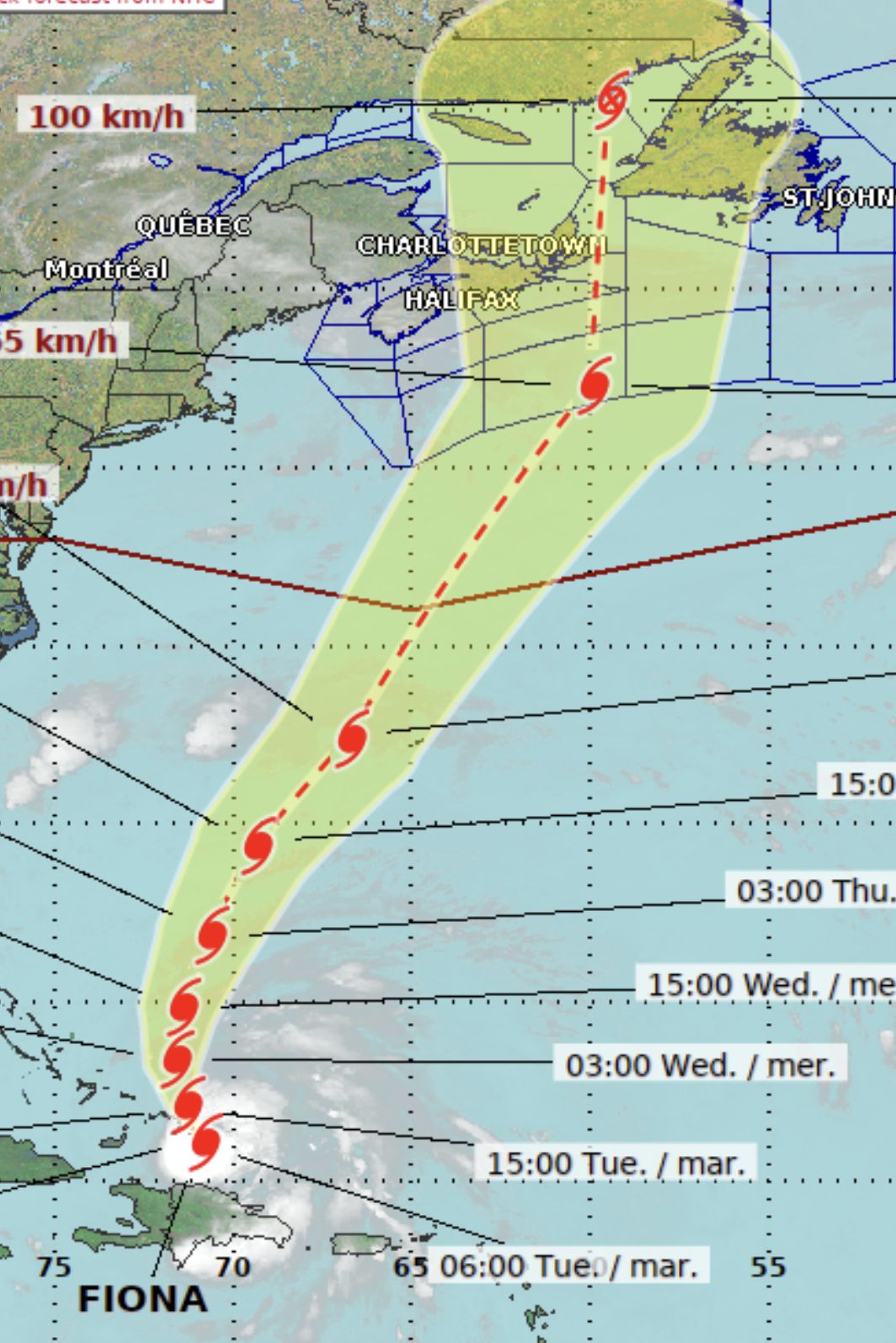 (Update) Tracking Hurricane Fiona