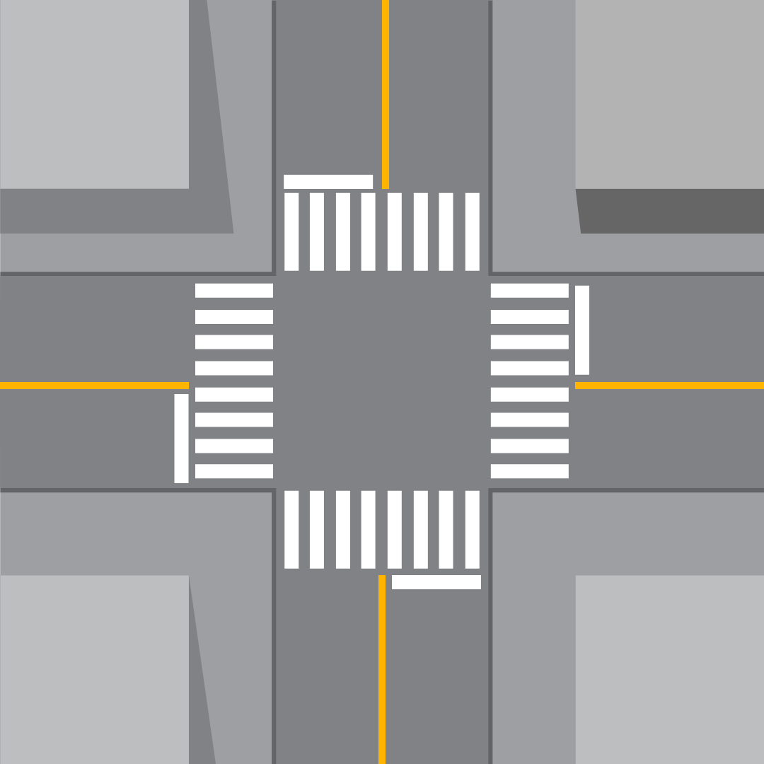 In an effort to improve visibility of pedestrians at signalized intersections, HRM is adding zebra crosswalks at six locations