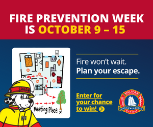 Fire Prevention Week is October 9 - 15, 2022