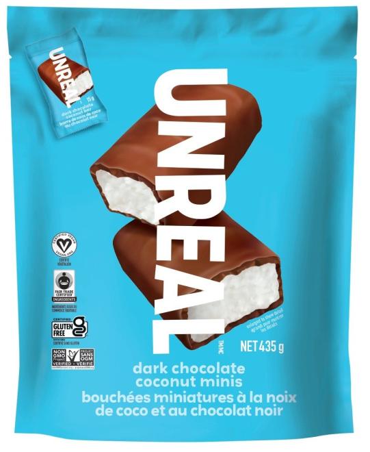 UNREAL brand dark chocolate coconut minis recalled due to Salmonella
