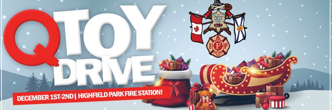The Q Toy Drive, December 1st and 2nd at the Highfield Park Fire Station!
