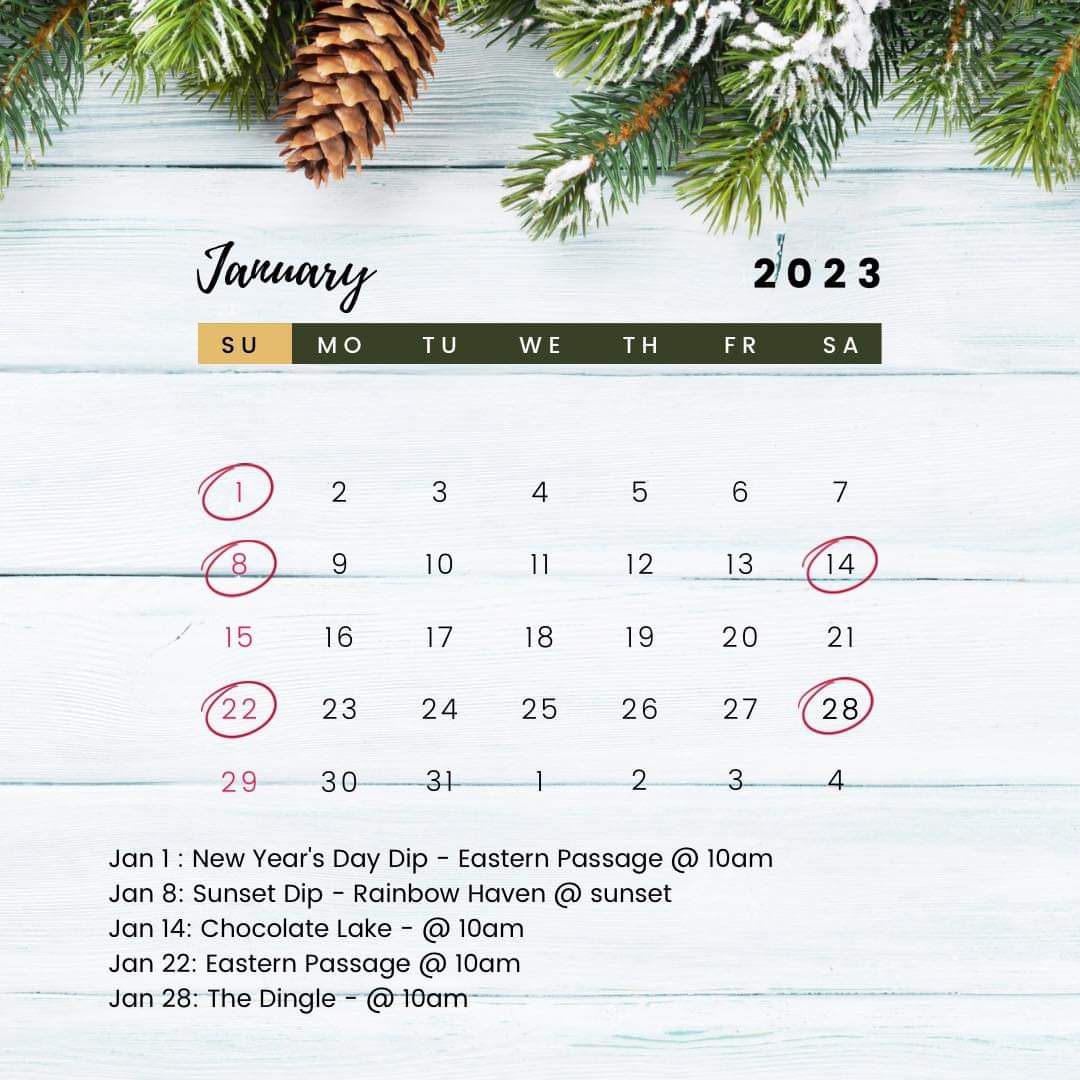 (Cancelled) Cold Play NS - January 2023 Calendar SAVE THE DATE!
