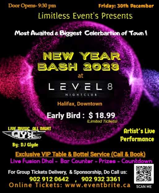 New Year Bash 2023 - Halifax Downtown