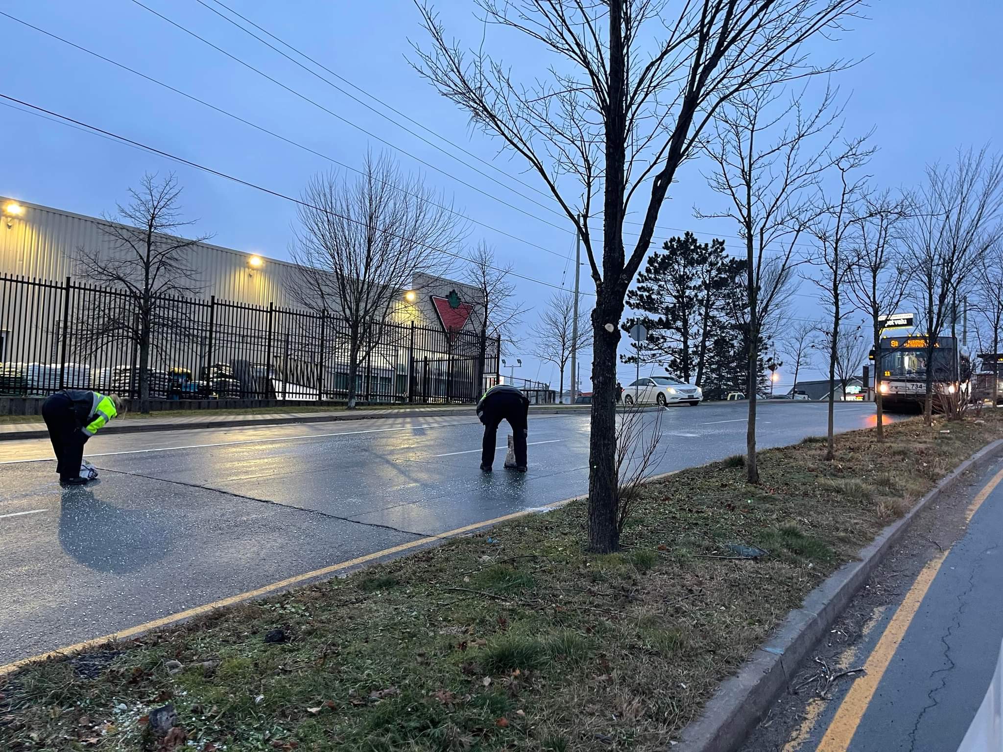 Traffic Advisory: icy road conditions